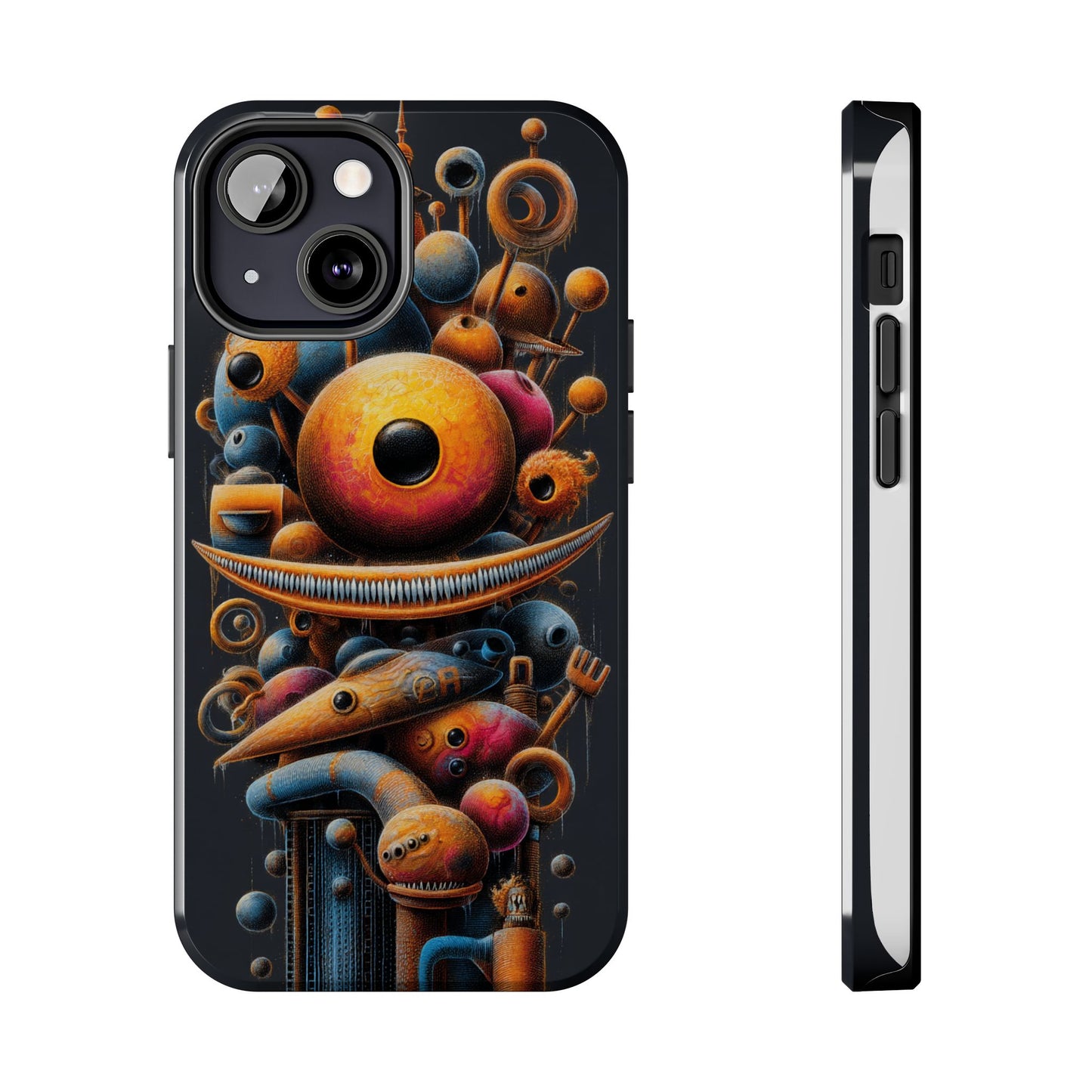 Unique Tough Phone Case with Abstract Art Design