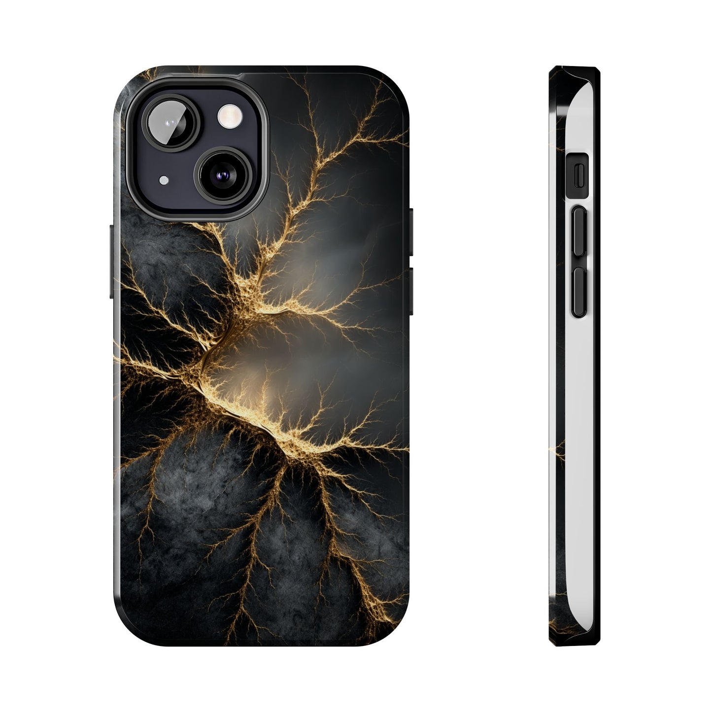 Electric Lightning Tough Phone Case - Durable Protection with Striking Design