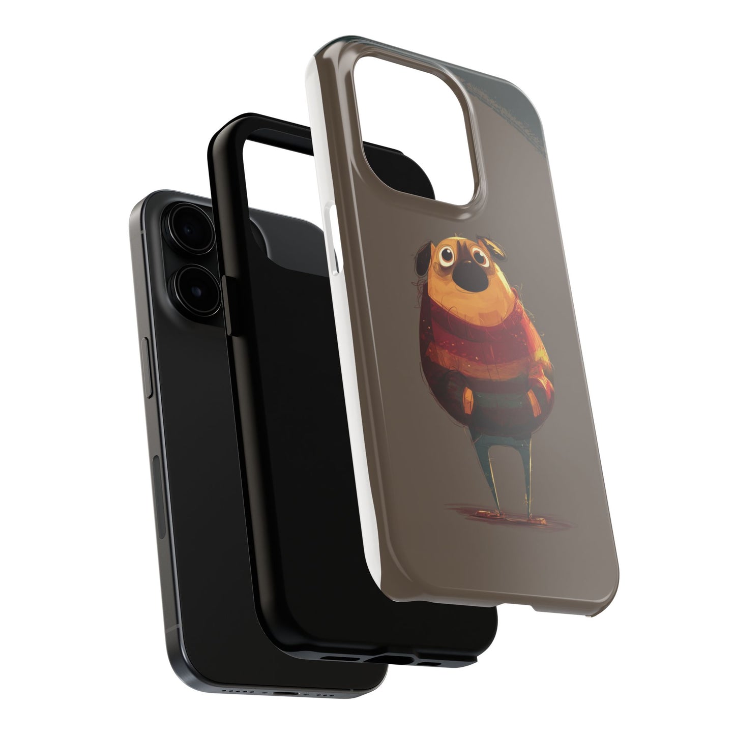Cute Pug Tough Phone Case - Durable & Stylish Protection for Pet Lovers