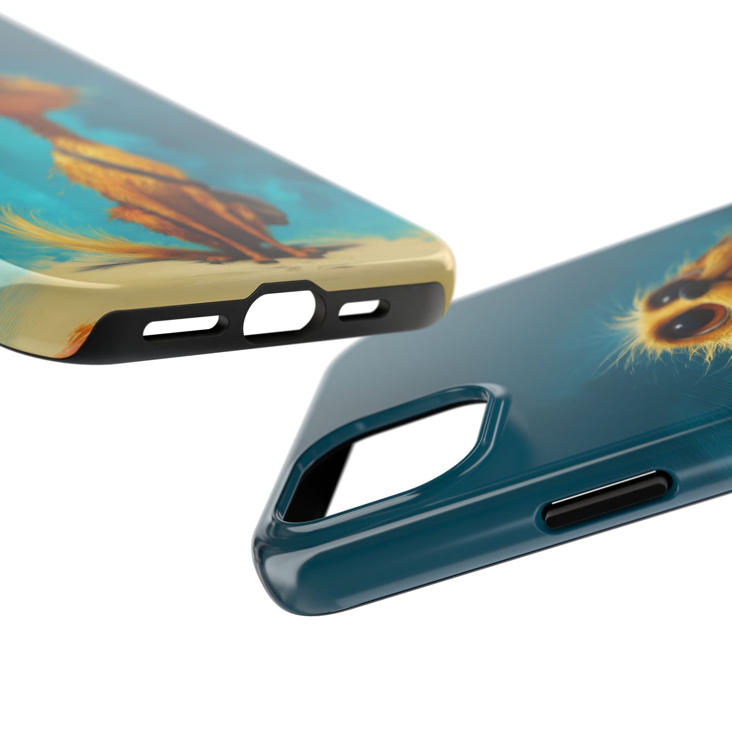 Whimsical Dog Art Tough Phone Case - Durable and Stylish Protection for Pet Lovers