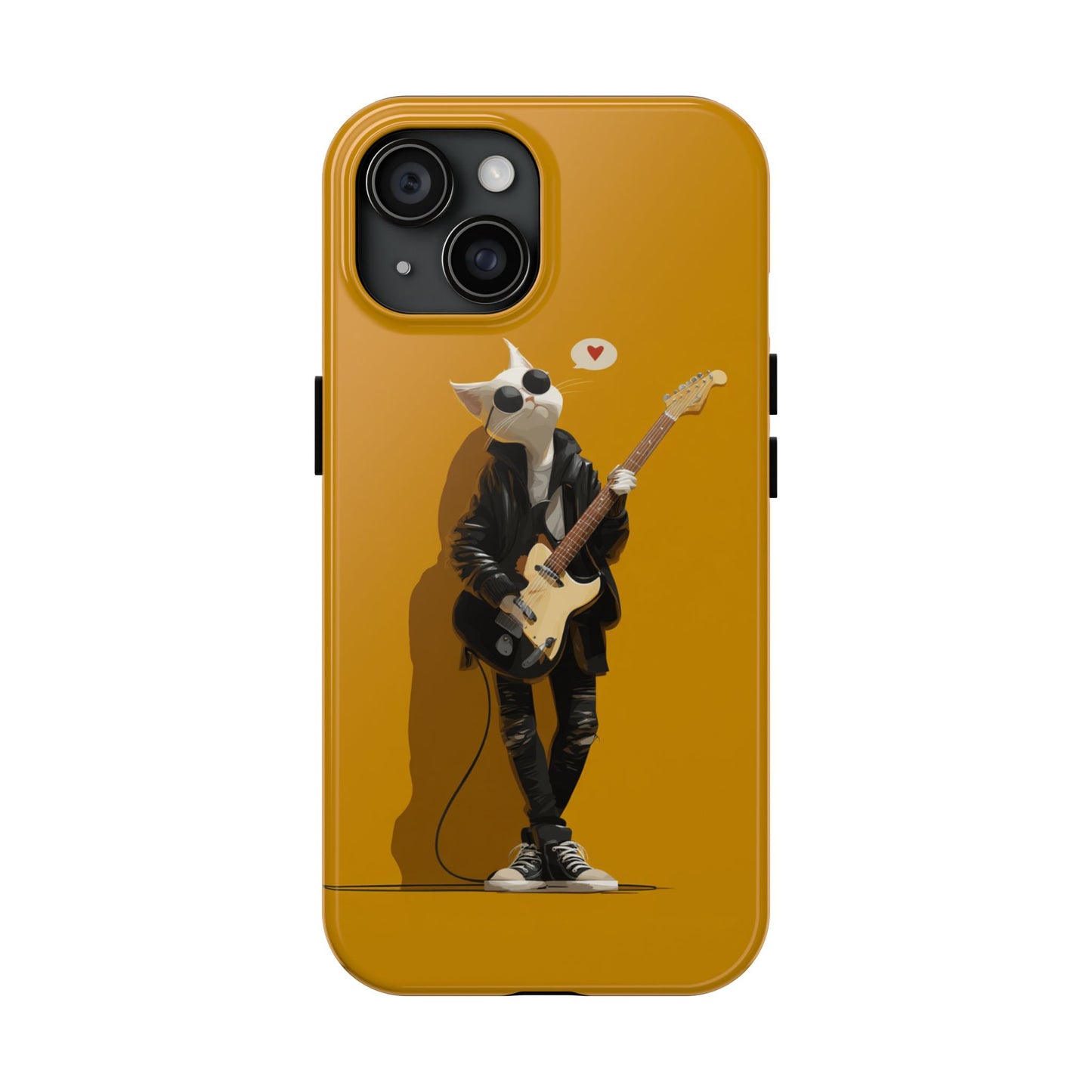 Cool Cat with Sunglasses Playing Guitar Tough Phone Case