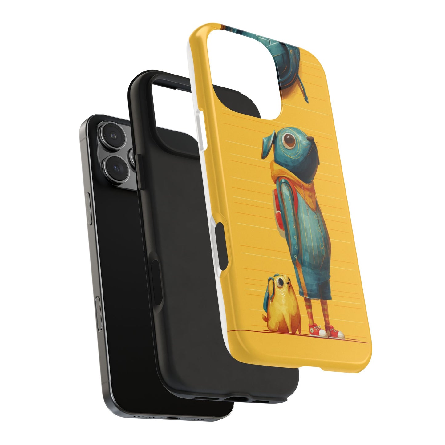 Colorful Animal Art Tough Phone Case - Perfect for Pet Lovers & Kids
