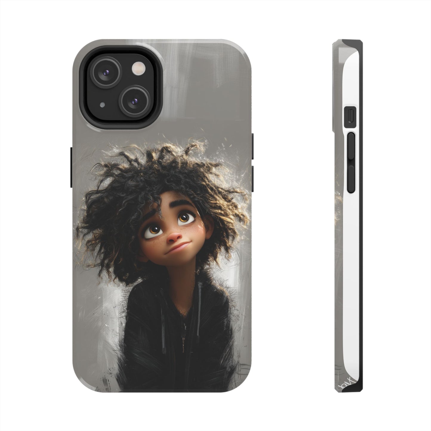 Artistic Tough Phone Case - Unique Character Design for Creative Souls