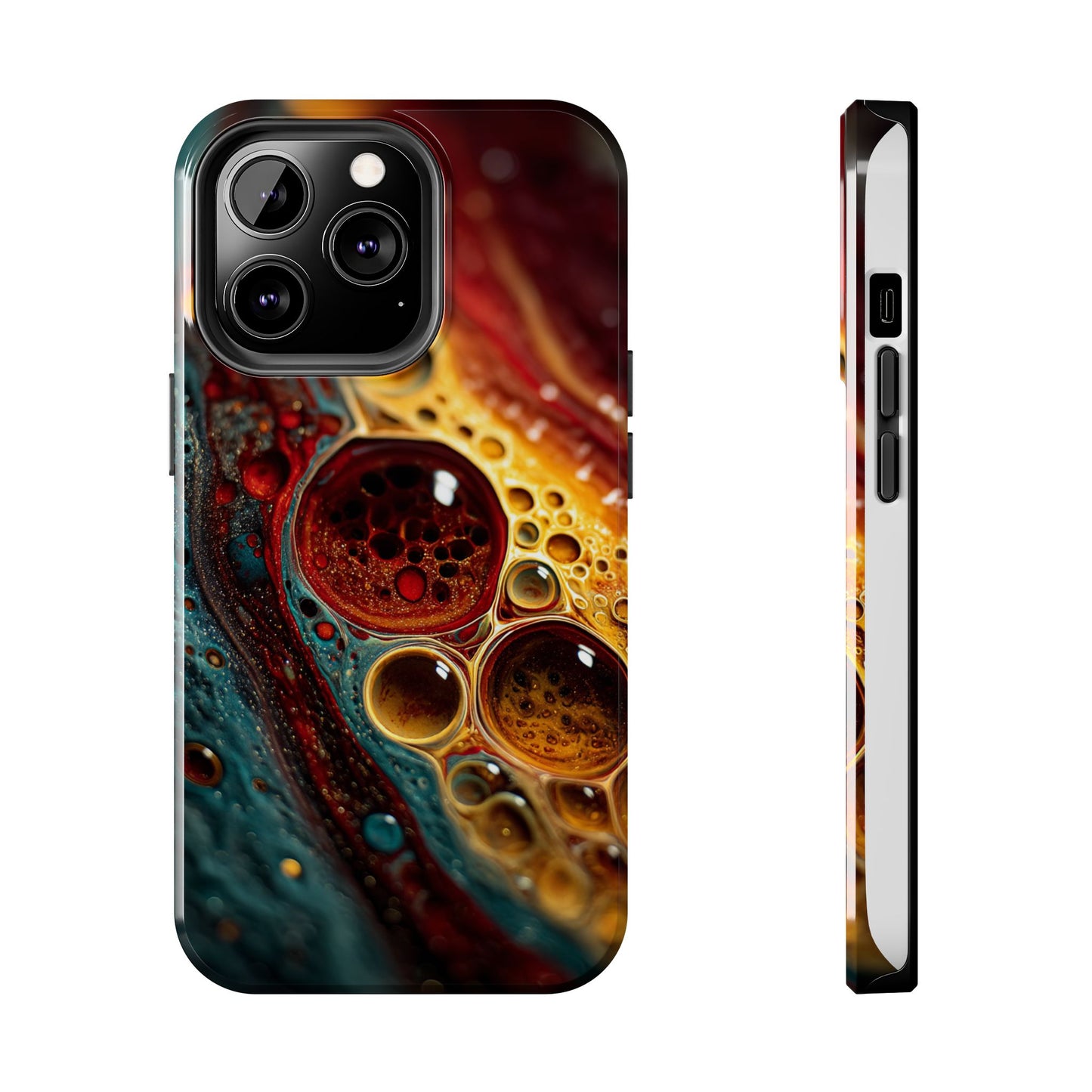 Vibrant Abstract Tough Phone Case - Unique Art for Stylish Protection