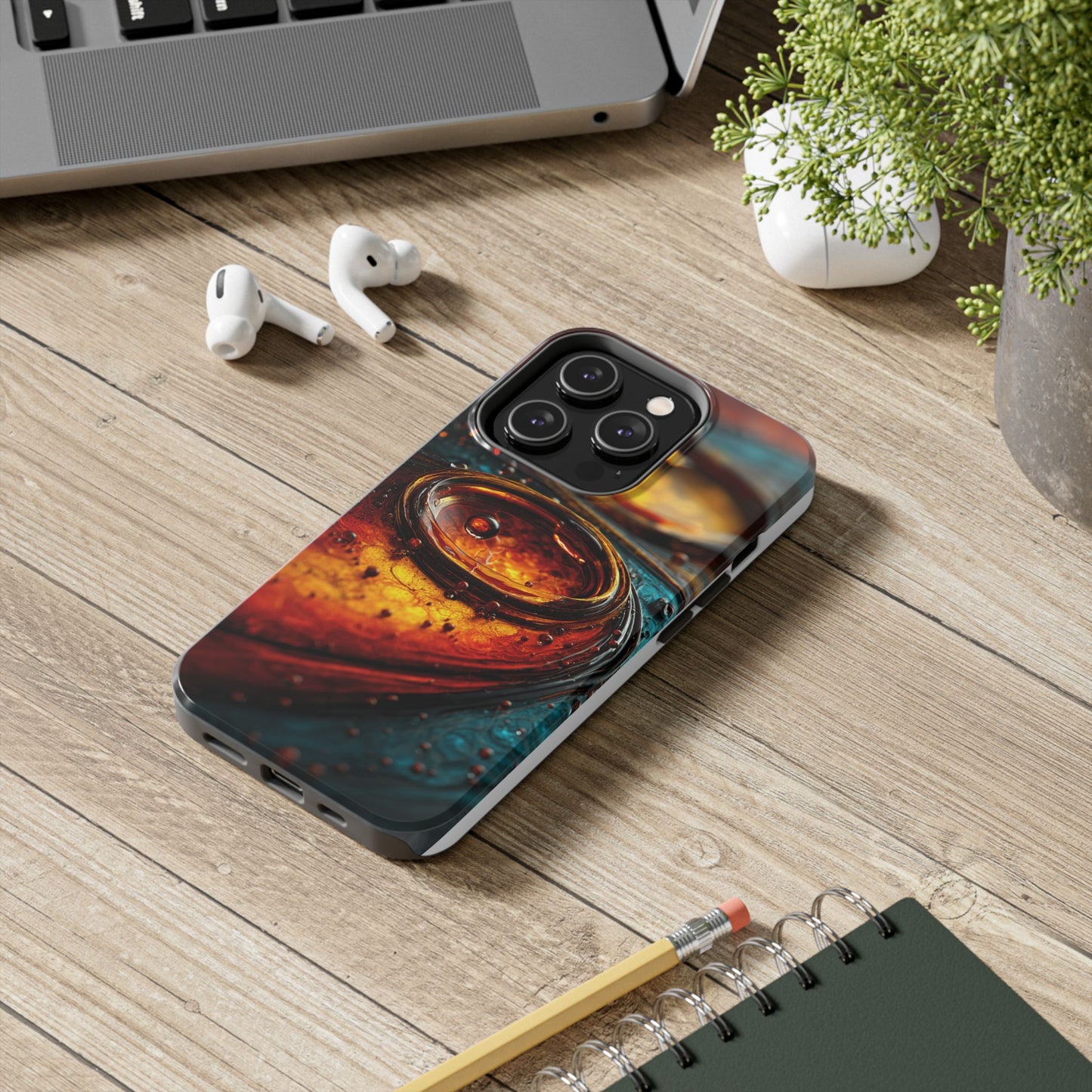 Artistic Tough Phone Case – Abstract Colorful Design for Unique Protection
