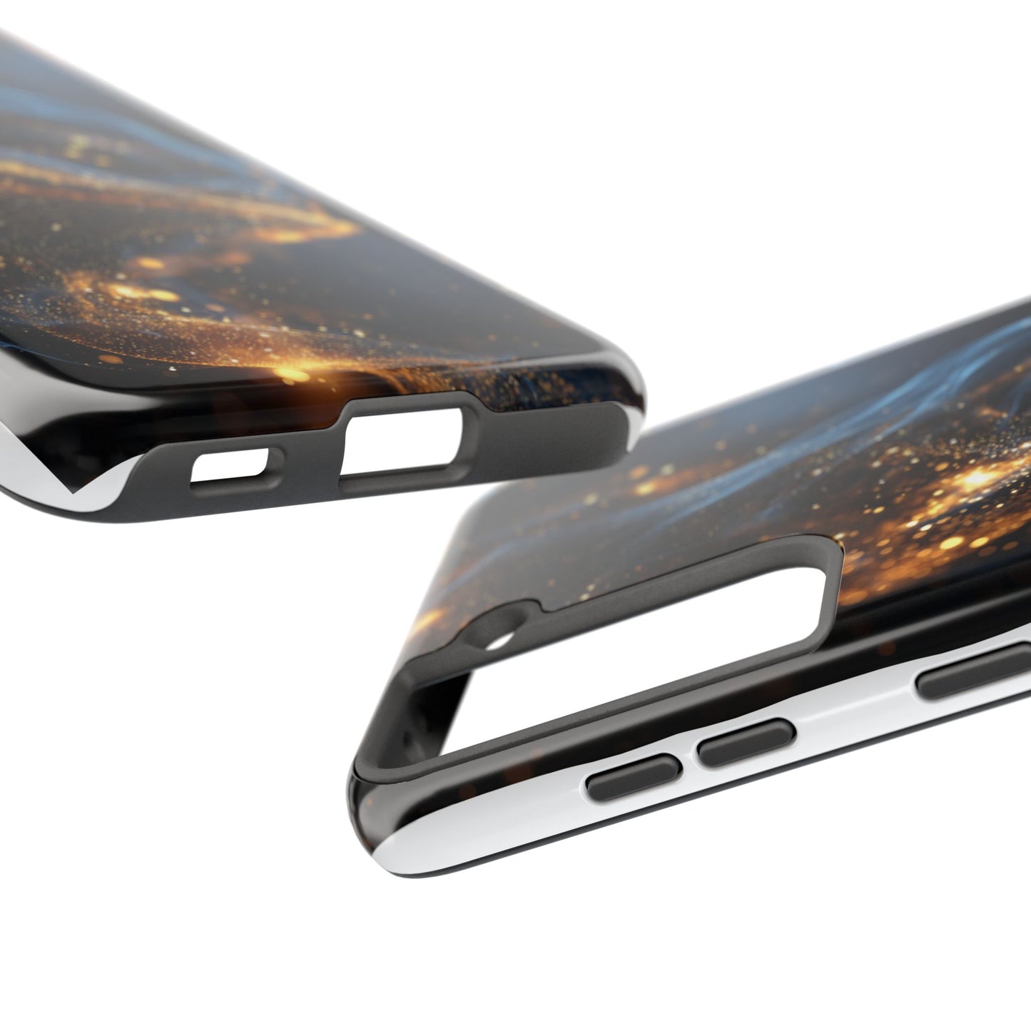 Elegant Gold Swirl Tough Phone Case – Durable & Stylish Protection for Your Device
