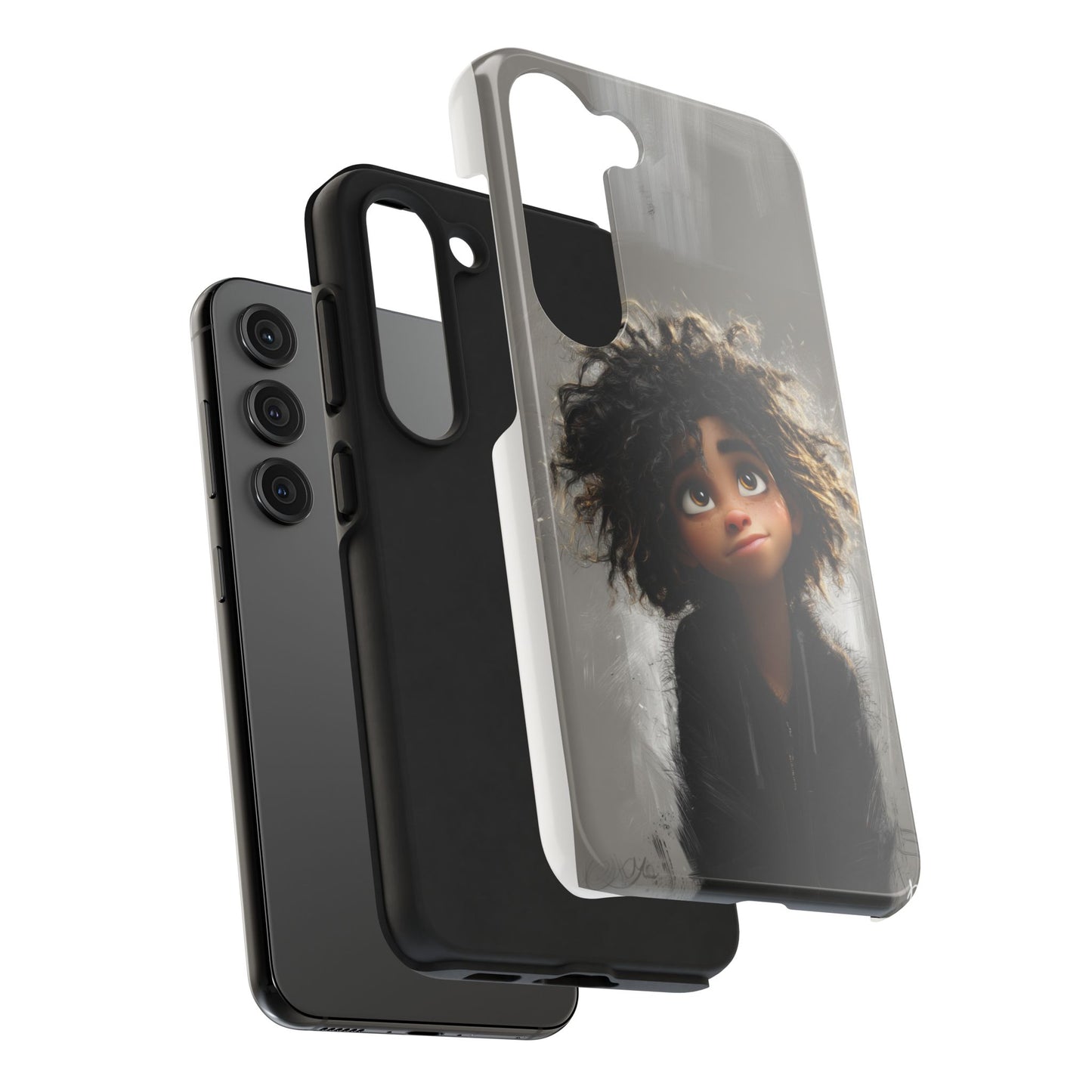 Artistic Tough Phone Case - Unique Character Design for Creative Souls