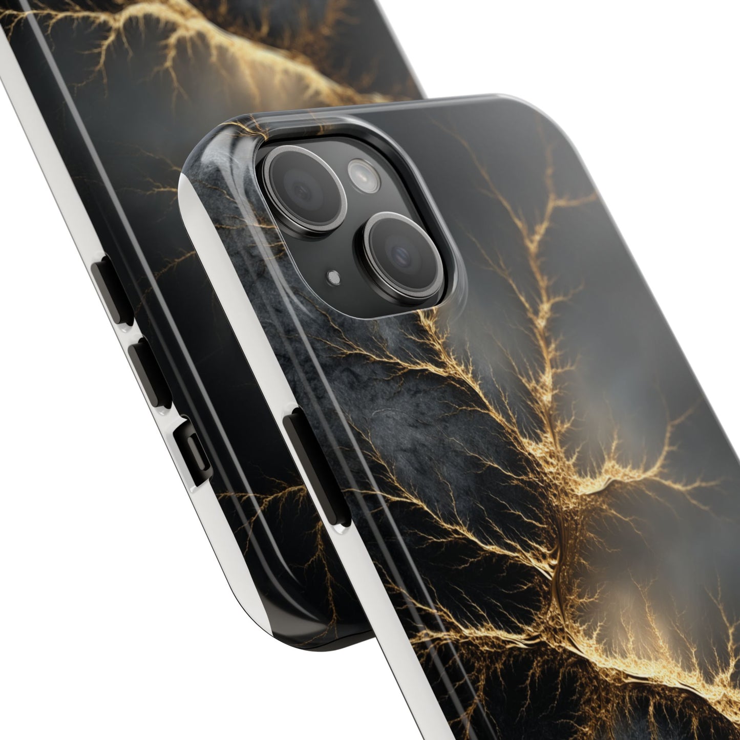 Electric Lightning Tough Phone Case - Durable Protection with Striking Design