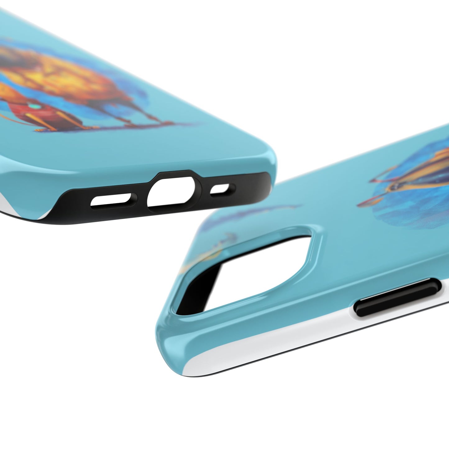 Whimsical Dog-Themed Tough Phone Case for Pet Lovers