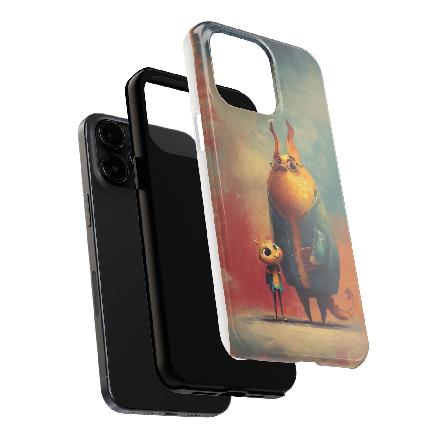 Animal Art Tough Phone Cases, Cute Character Phone Protector, Unique Cartoon Phone Cover, Fun Gift for Kids, Birthday or Holiday Present