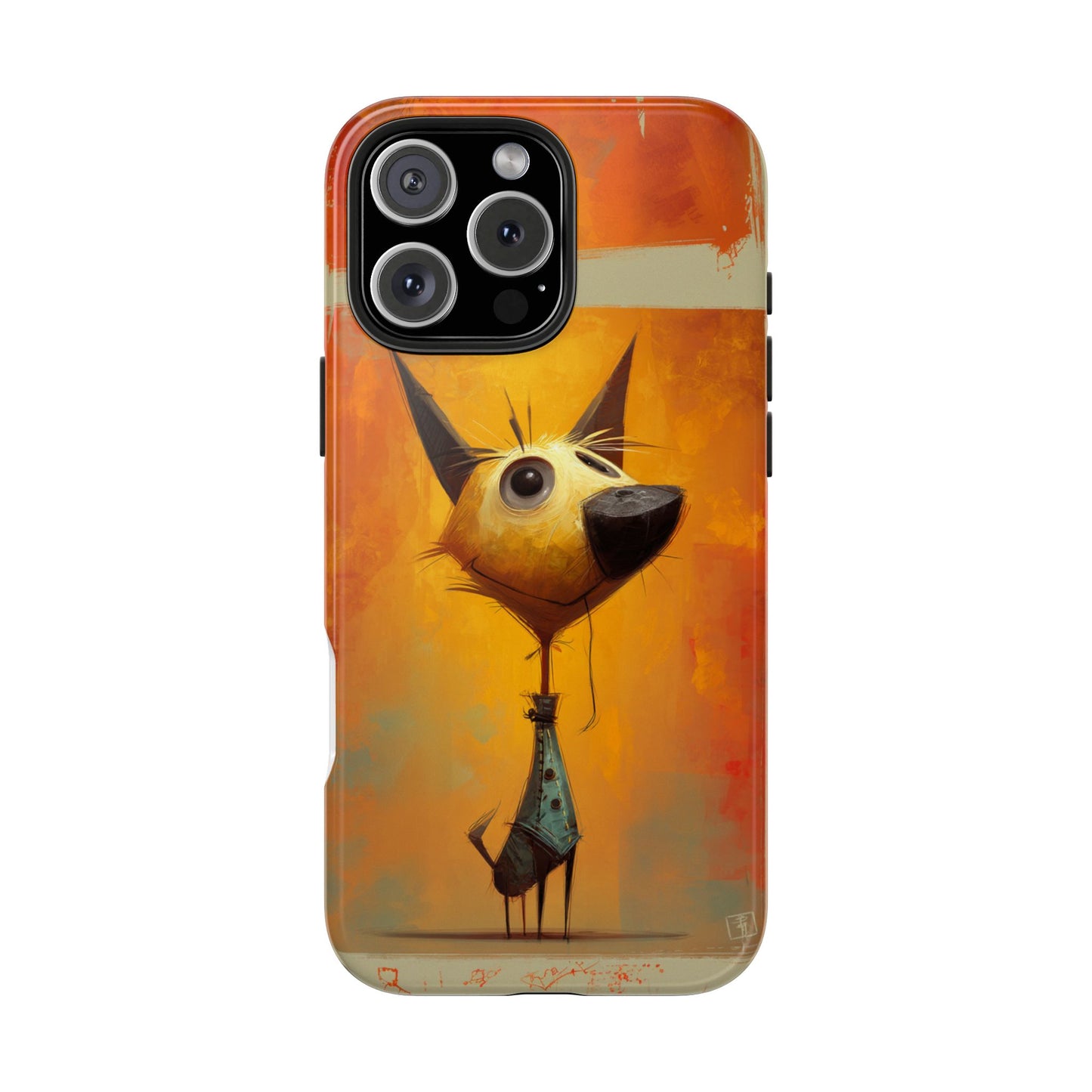 Whimsical Dog Art Tough Phone Case - Fun & Stylish Pet Lover Gift