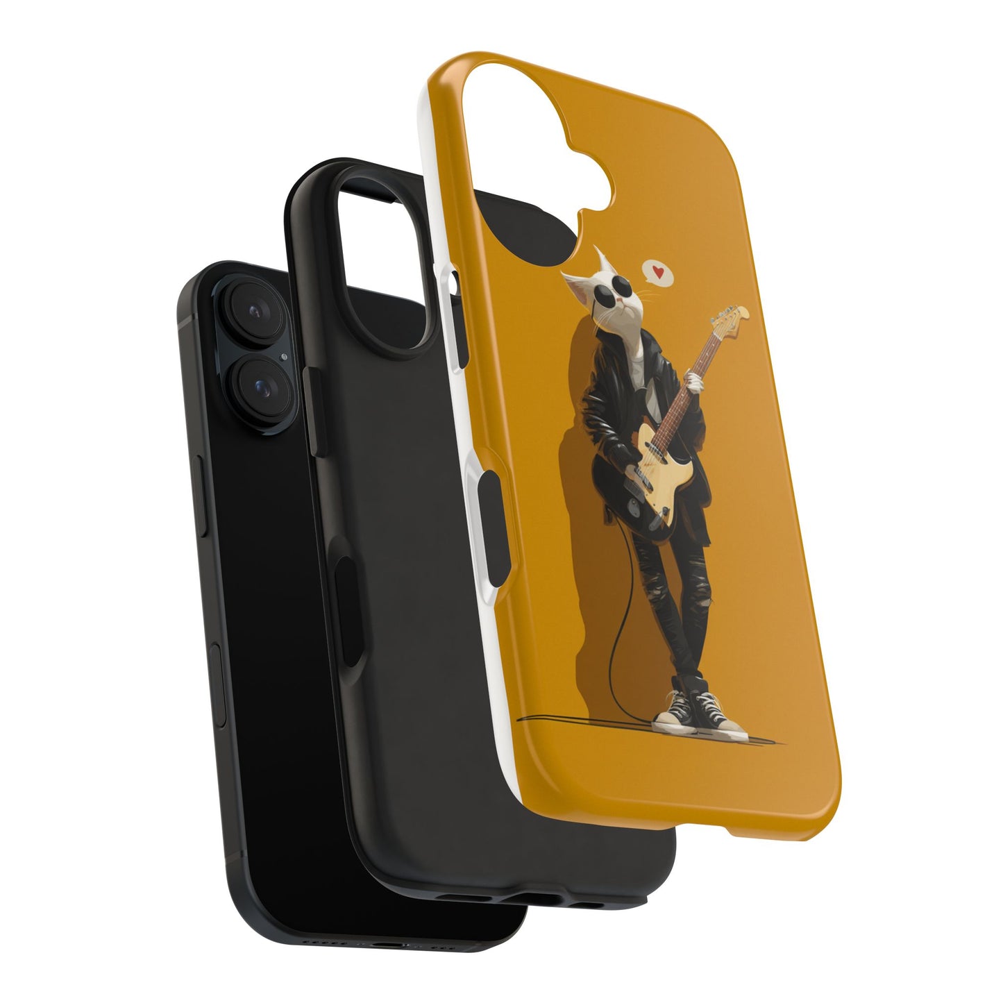 Cool Cat with Sunglasses Playing Guitar Tough Phone Case