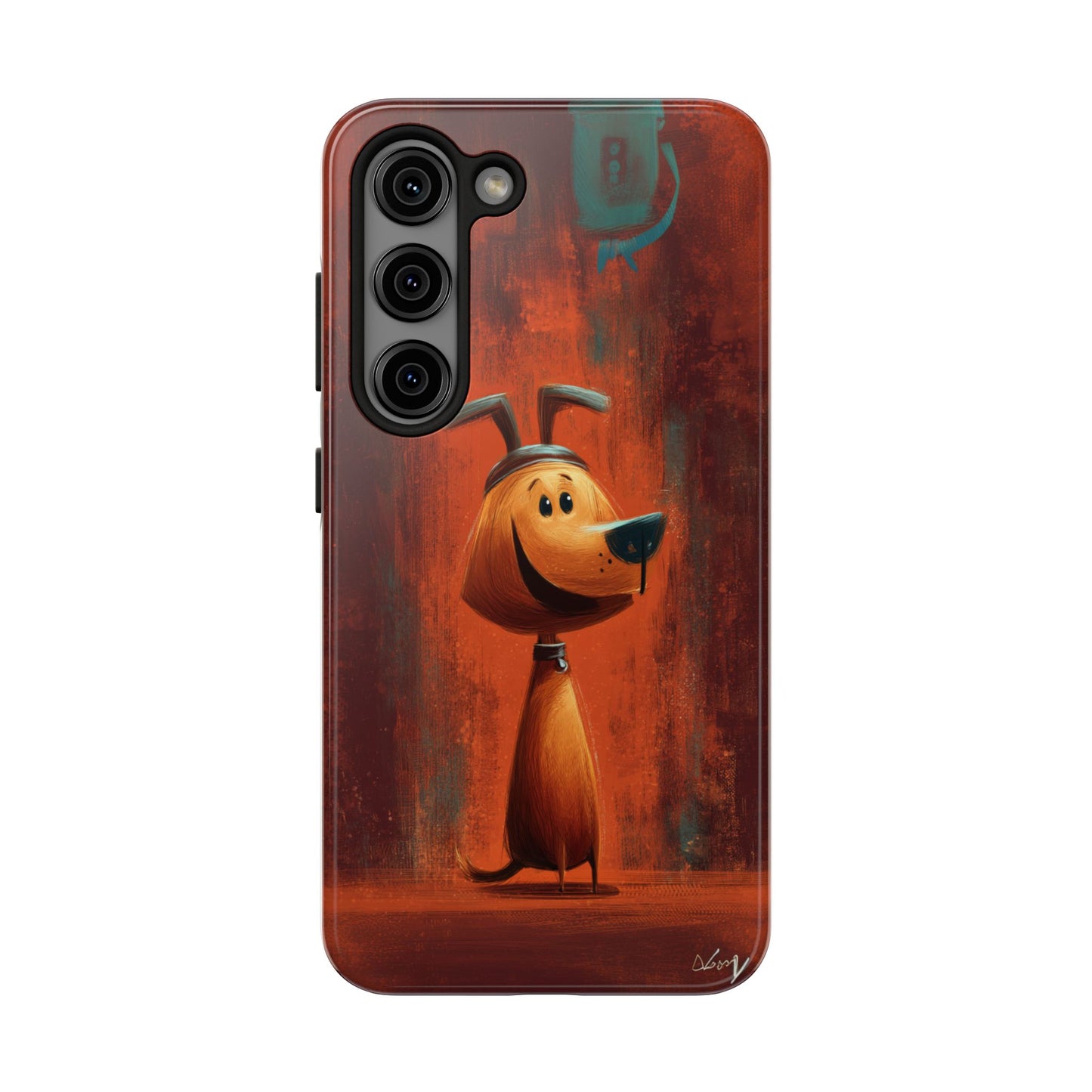 Playful Dog Art Tough Phone Case - Perfect for Pet Lovers