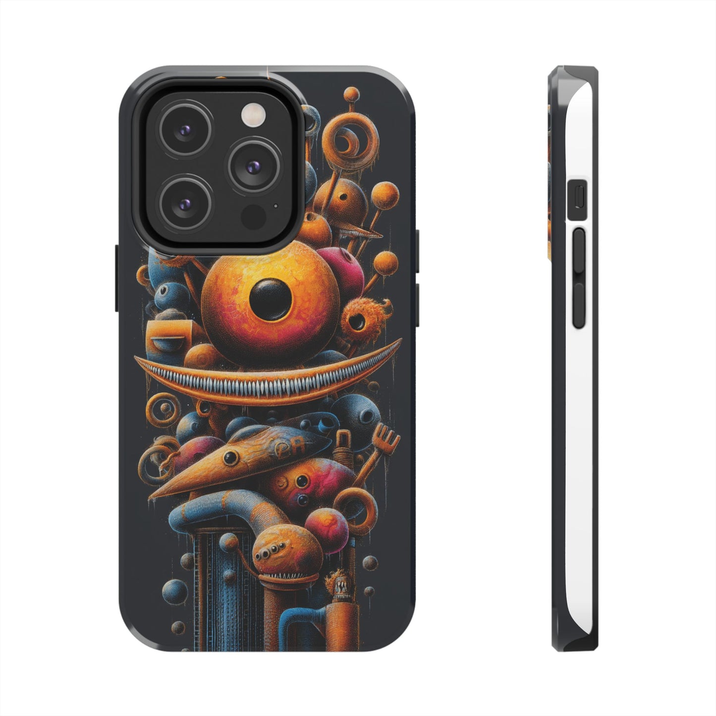 Unique Tough Phone Case with Abstract Art Design