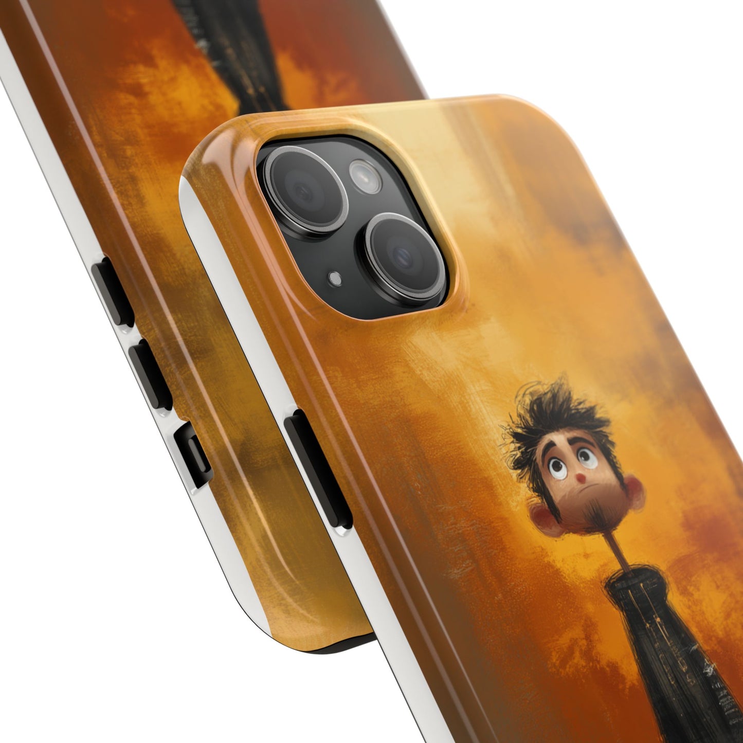 Unique Tough Phone Cases with Artistic Boy Design - Perfect for Kids and Teens