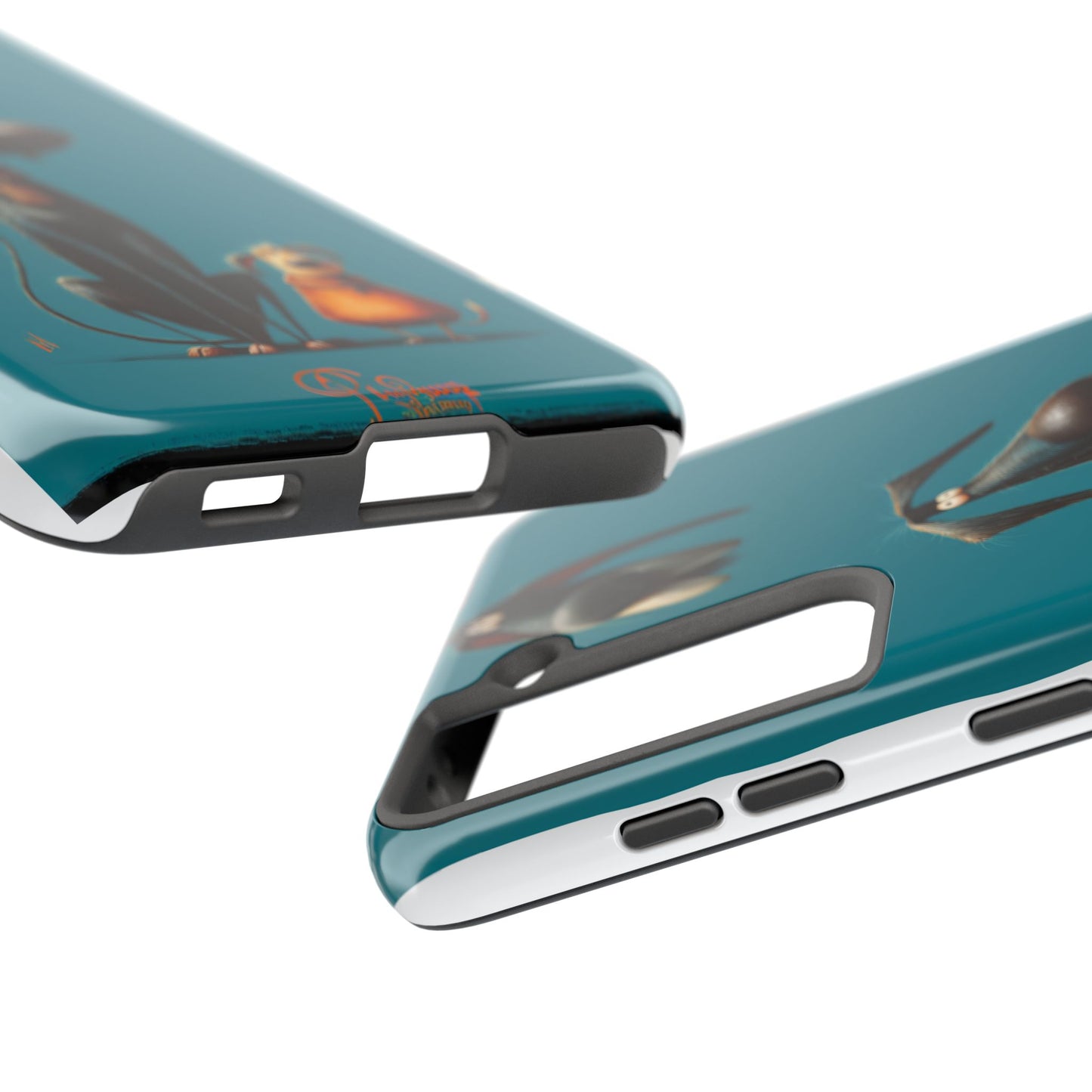 Whimsical Dog Art Tough Phone Case - Durable Protection for Pet Lovers