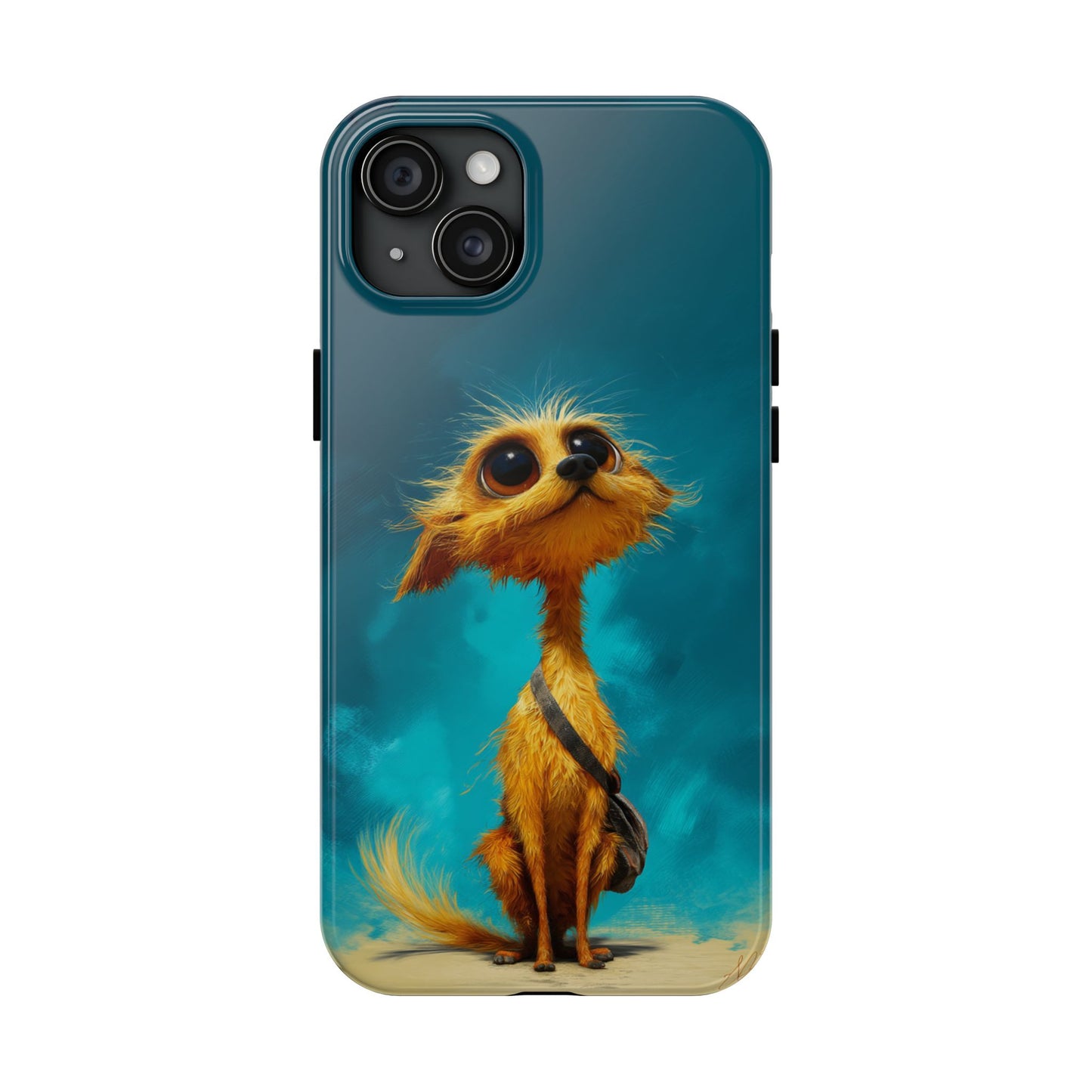 Whimsical Dog Art Tough Phone Case - Durable and Stylish Protection for Pet Lovers