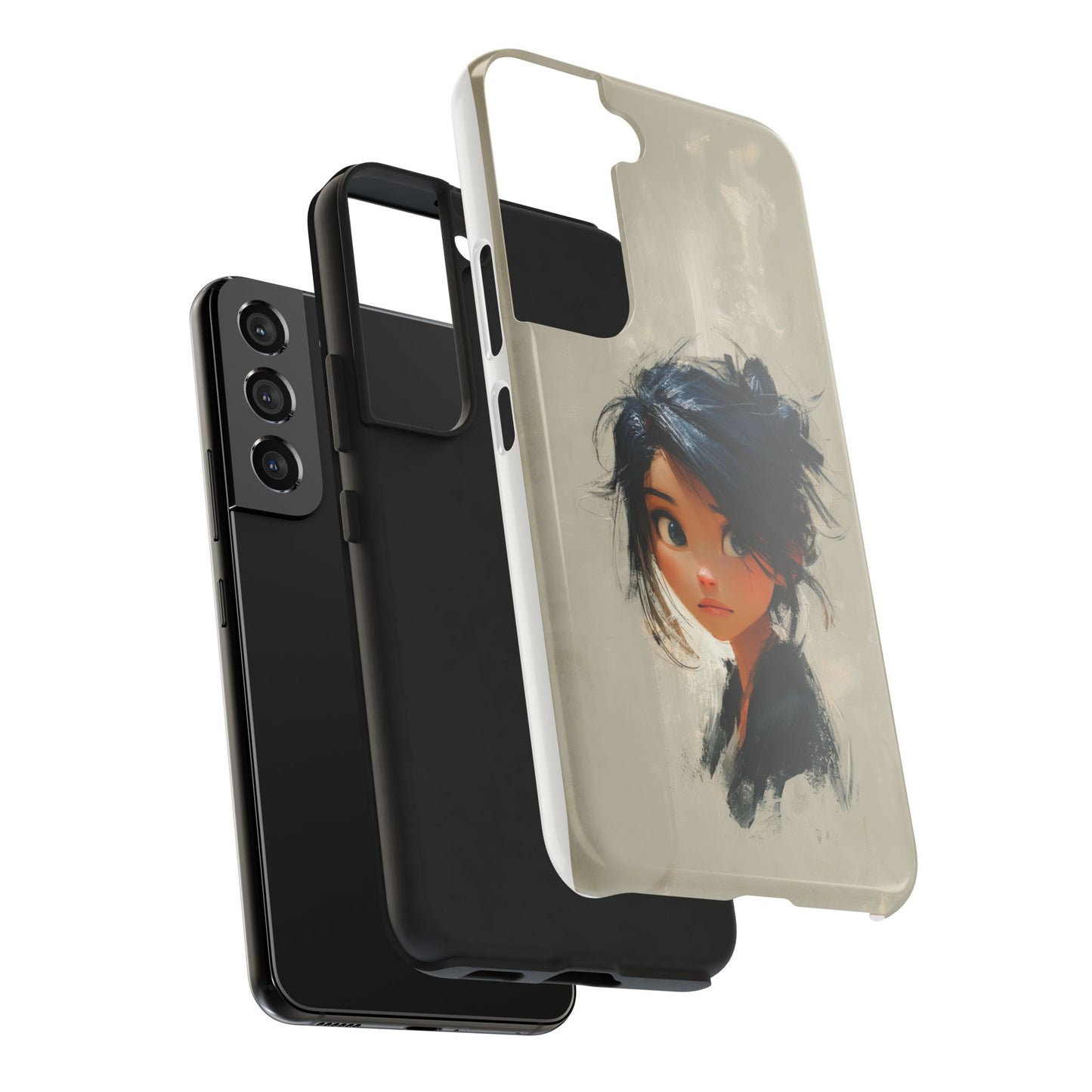 Artistic Tough Phone Case – Unique Portrait Design for Creatives