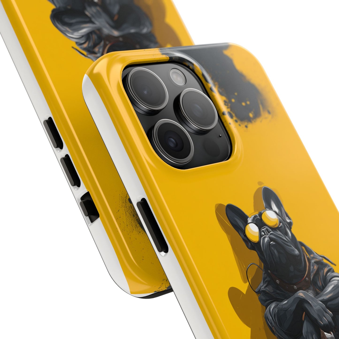 Rebellious Dog with Guitar Tough Phone Case – Wearable Art for Pet & Music Lovers