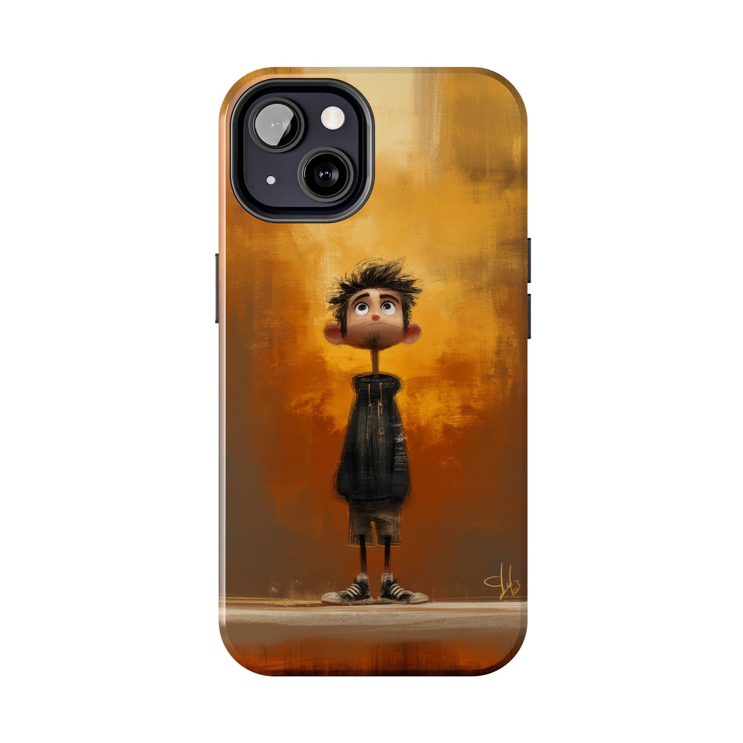 Unique Tough Phone Cases with Artistic Boy Design - Perfect for Kids and Teens