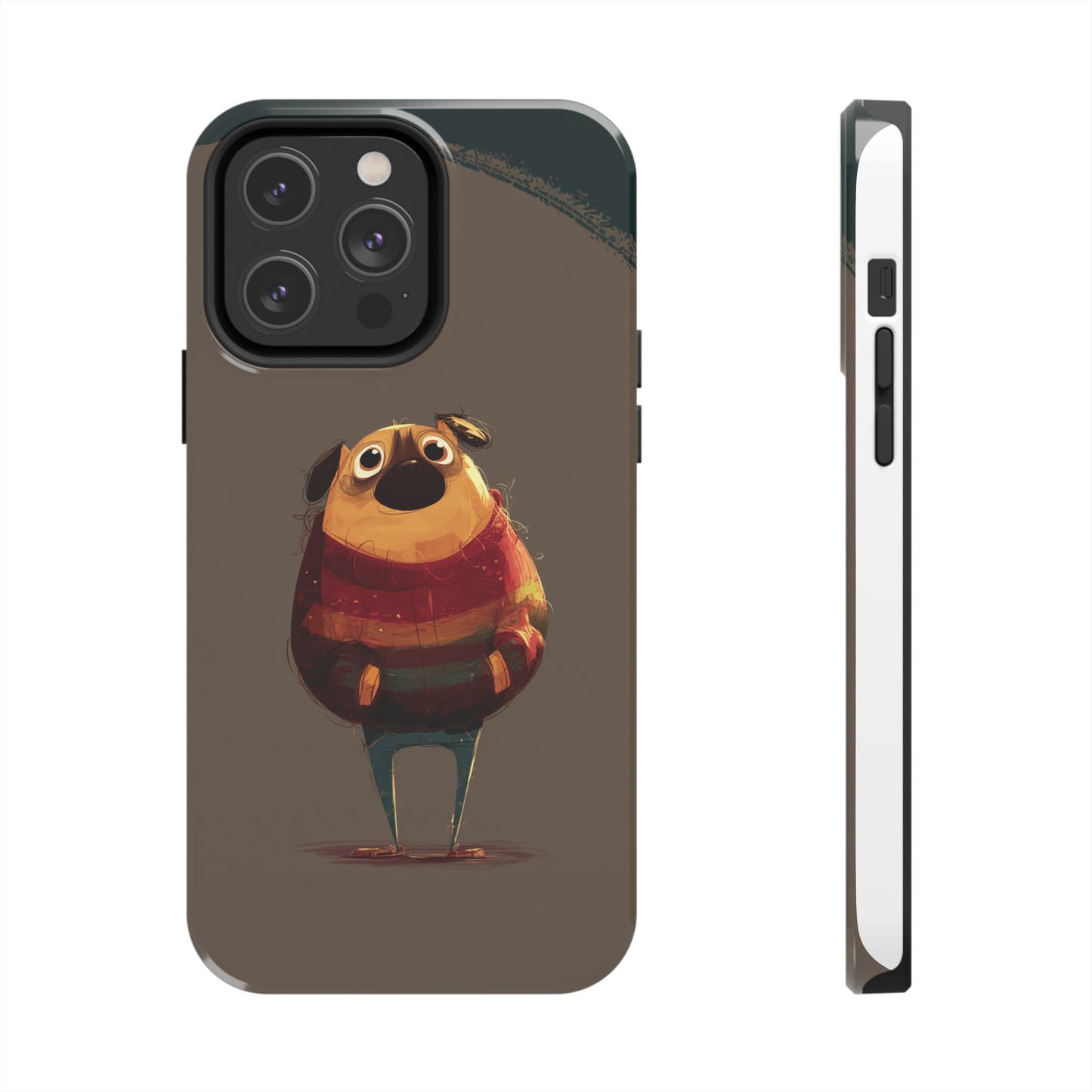Cute Pug Tough Phone Case - Durable & Stylish Protection for Pet Lovers