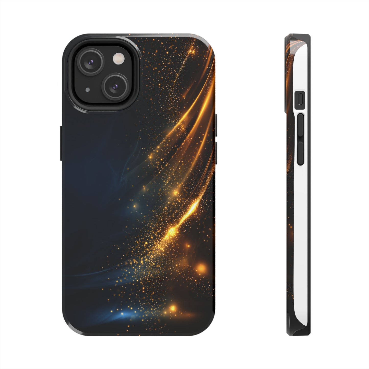 Galaxy Glitter Tough Phone Case - Shockproof Protection for iPhone