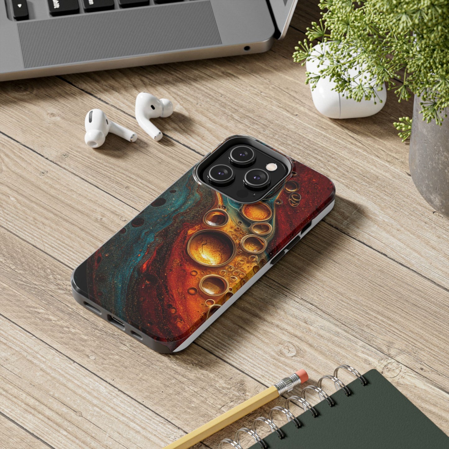 Abstract Art Tough Phone Case - Unique Colorful Design