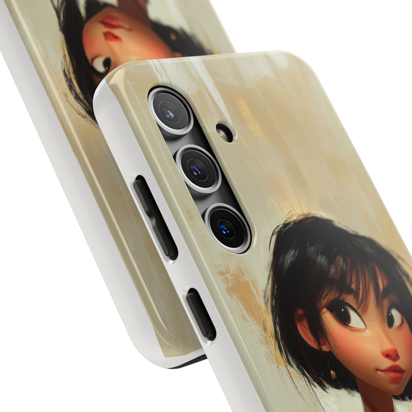 Artistic Tough Phone Case - Cute Character Design for Kids and Teens