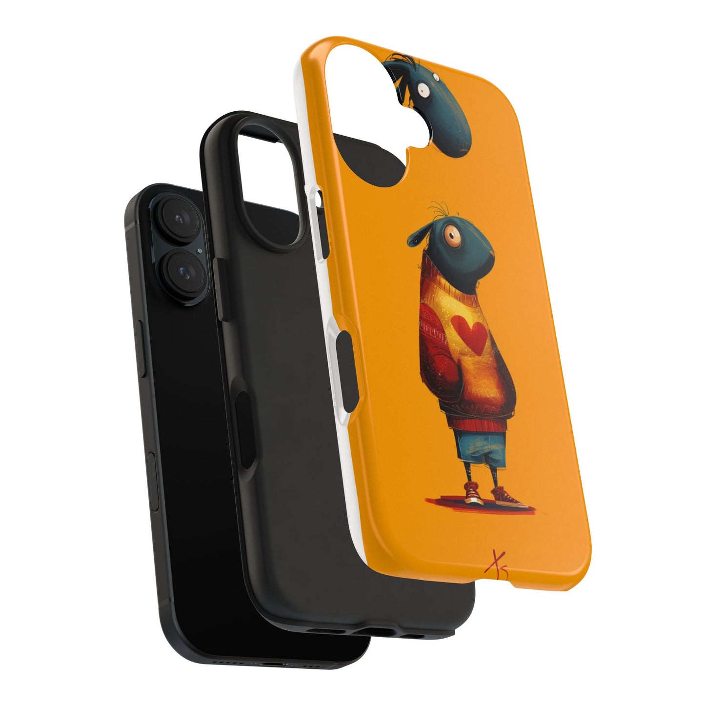Cute Cartoon Tough Phone Case - Whimsical Sheep Design
