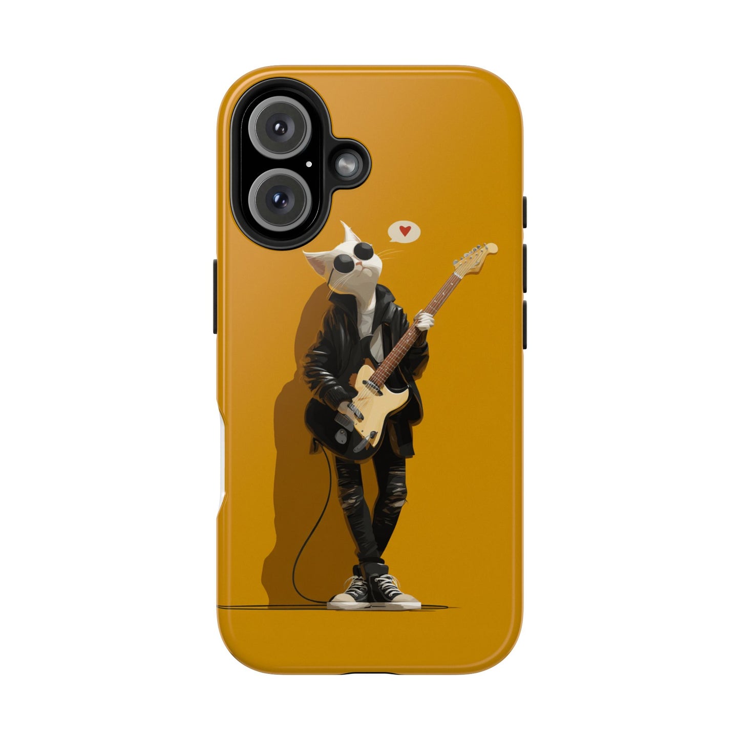 Cool Cat with Sunglasses Playing Guitar Tough Phone Case