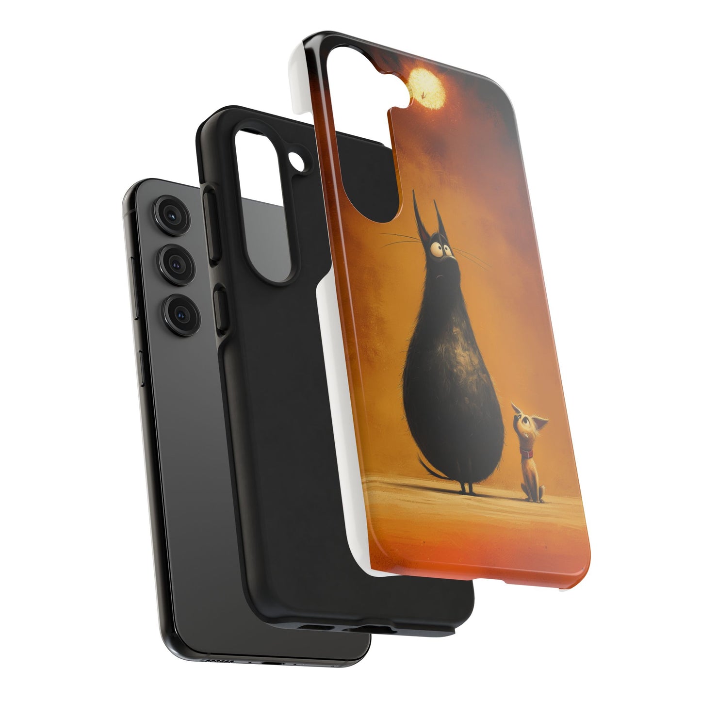 Whimsical Tough Phone Cases - Cat & Dog Design