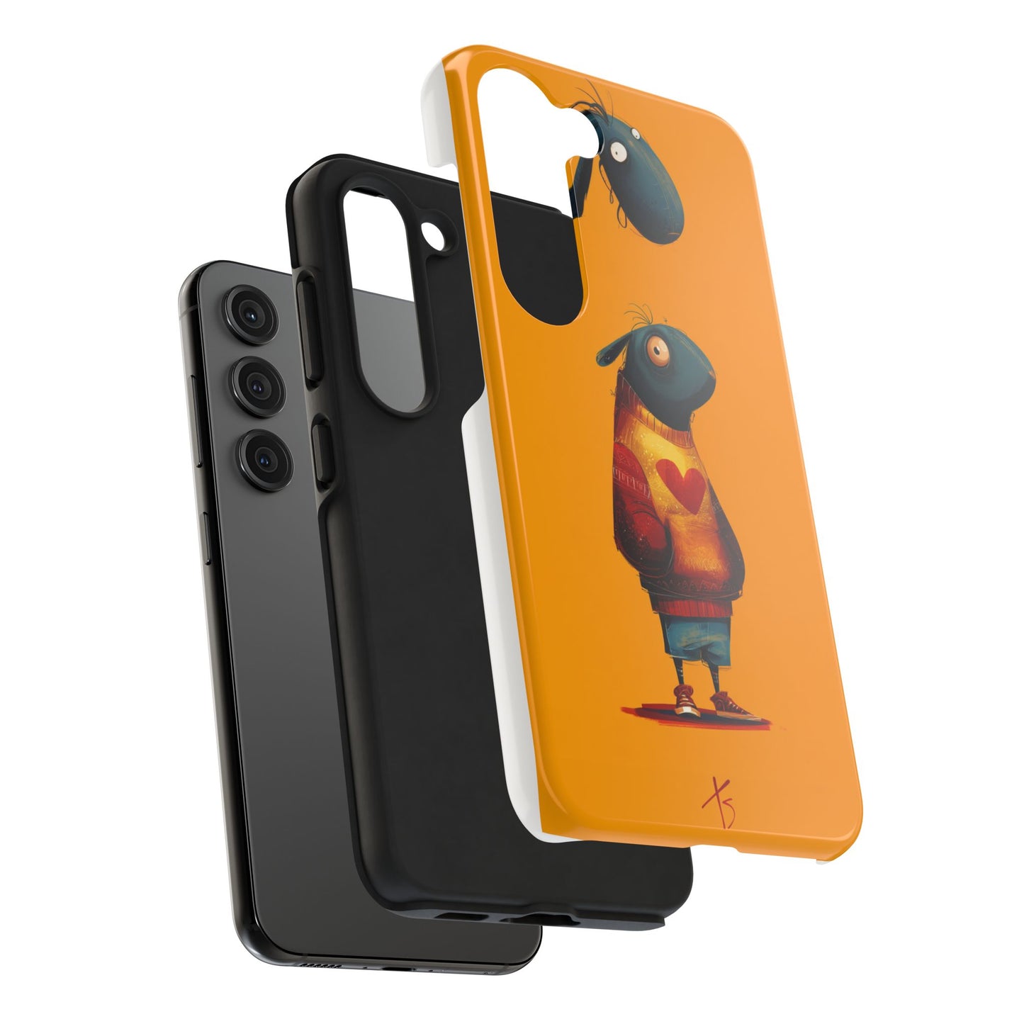Cute Cartoon Tough Phone Case - Whimsical Sheep Design
