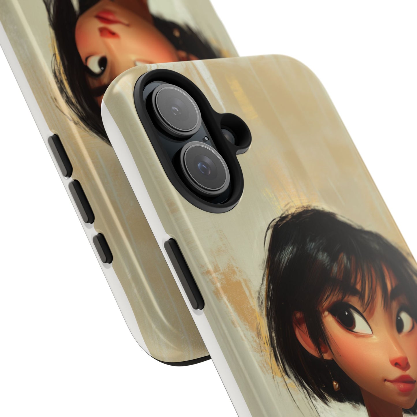 Artistic Tough Phone Case - Cute Character Design for Kids and Teens