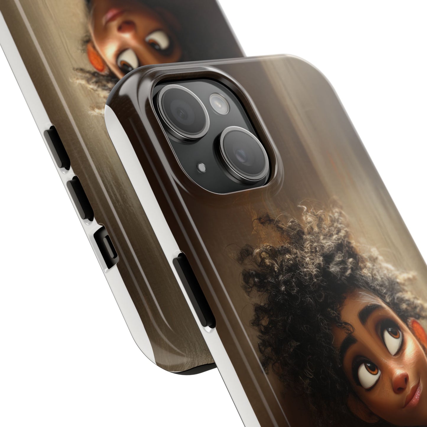 Stylish Tough Phone Case - Artistic Character Design for Teens