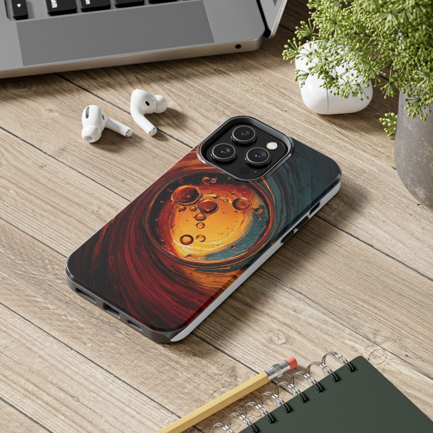 Vibrant Abstract Phone Case with Bubble Design - Tough & Stylish