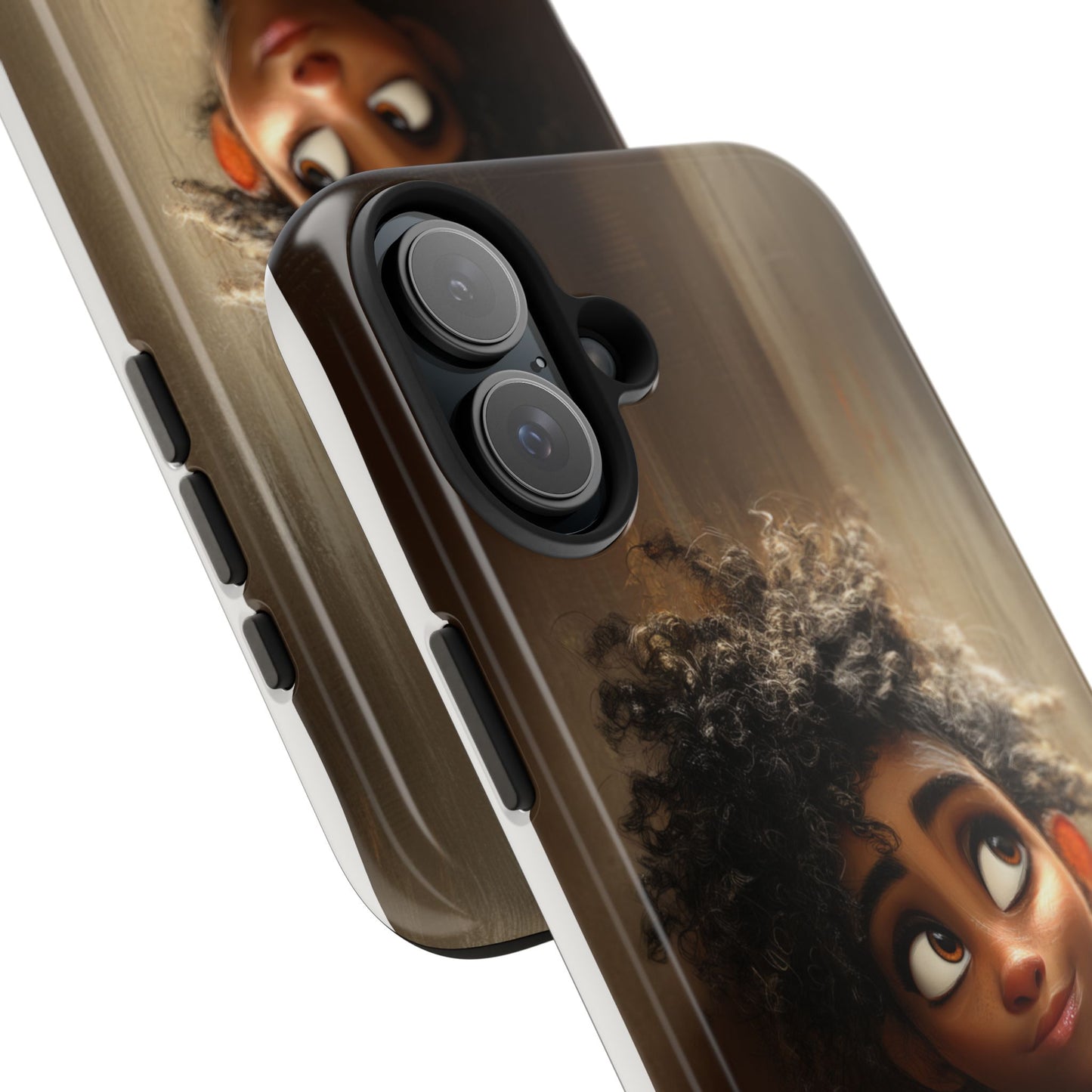 Stylish Tough Phone Case - Artistic Character Design for Teens