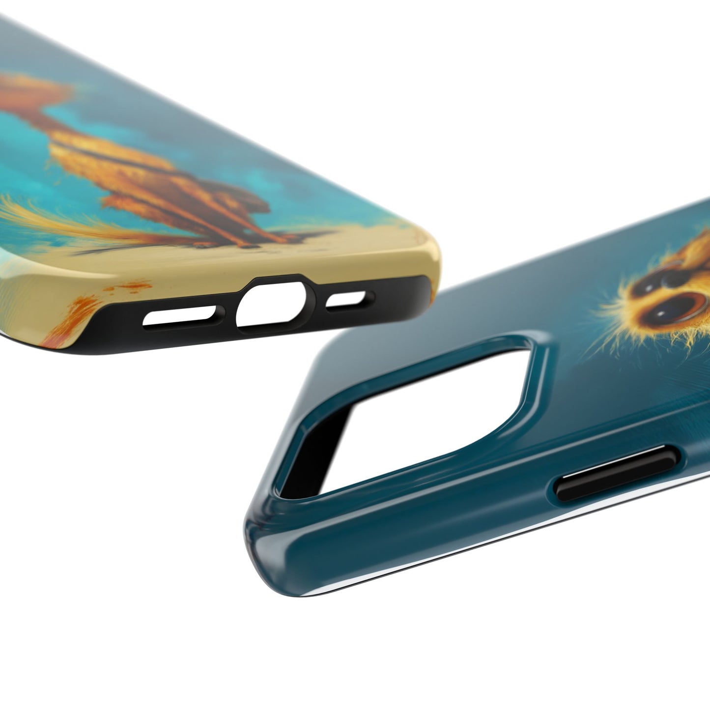 Whimsical Dog Art Tough Phone Case - Durable and Stylish Protection for Pet Lovers