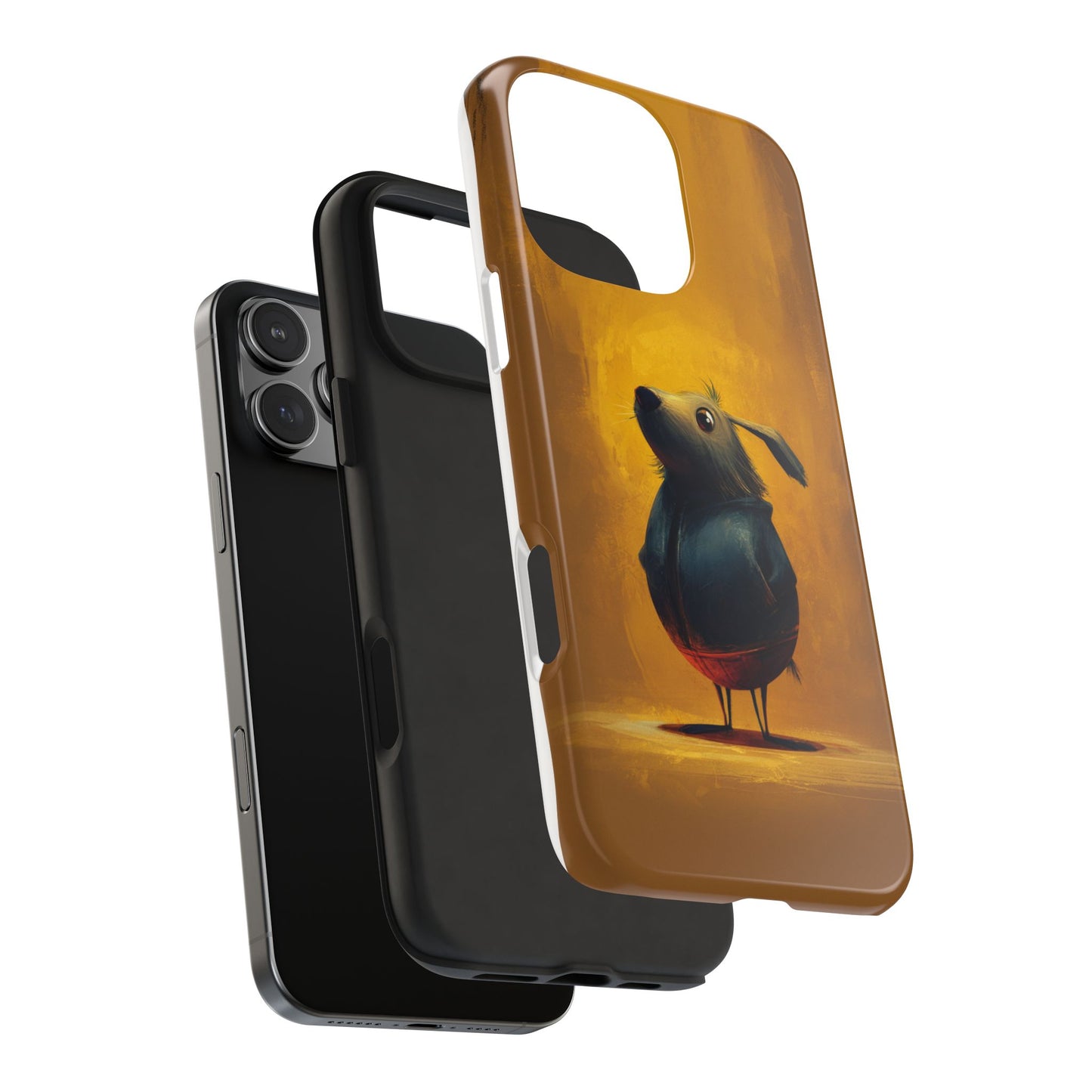 Whimsical Dog Art Tough Phone Case - Durable & Stylish