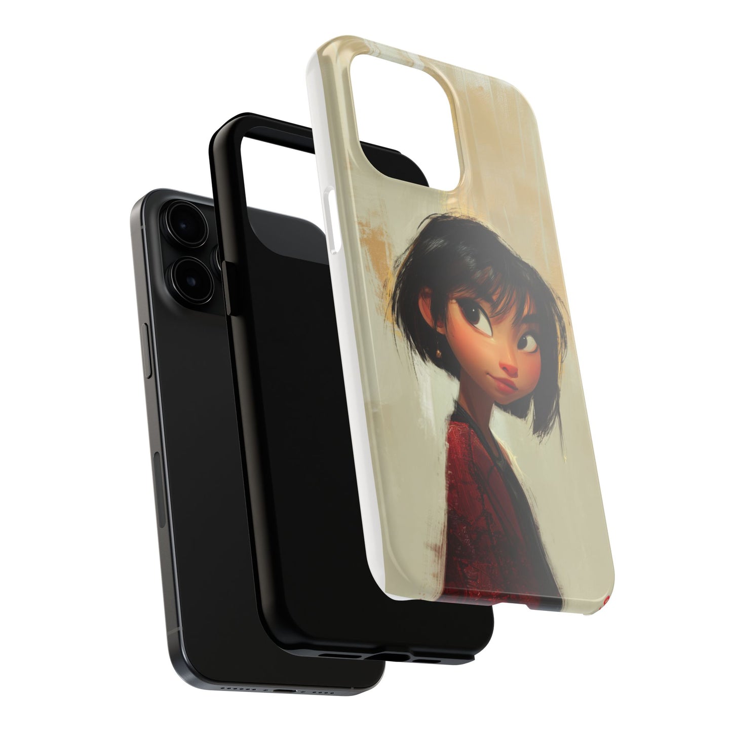 Artistic Tough Phone Case - Cute Character Design for Kids and Teens