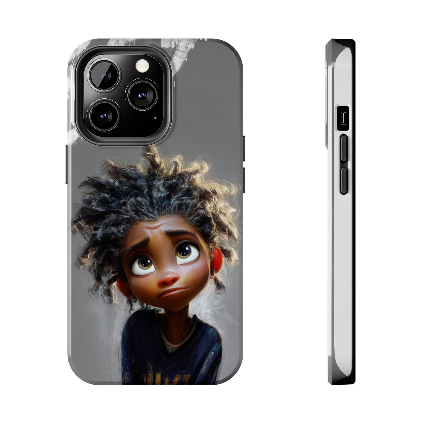 Whimsical Tough Phone Case - Artistic Design for Kids and Tweens