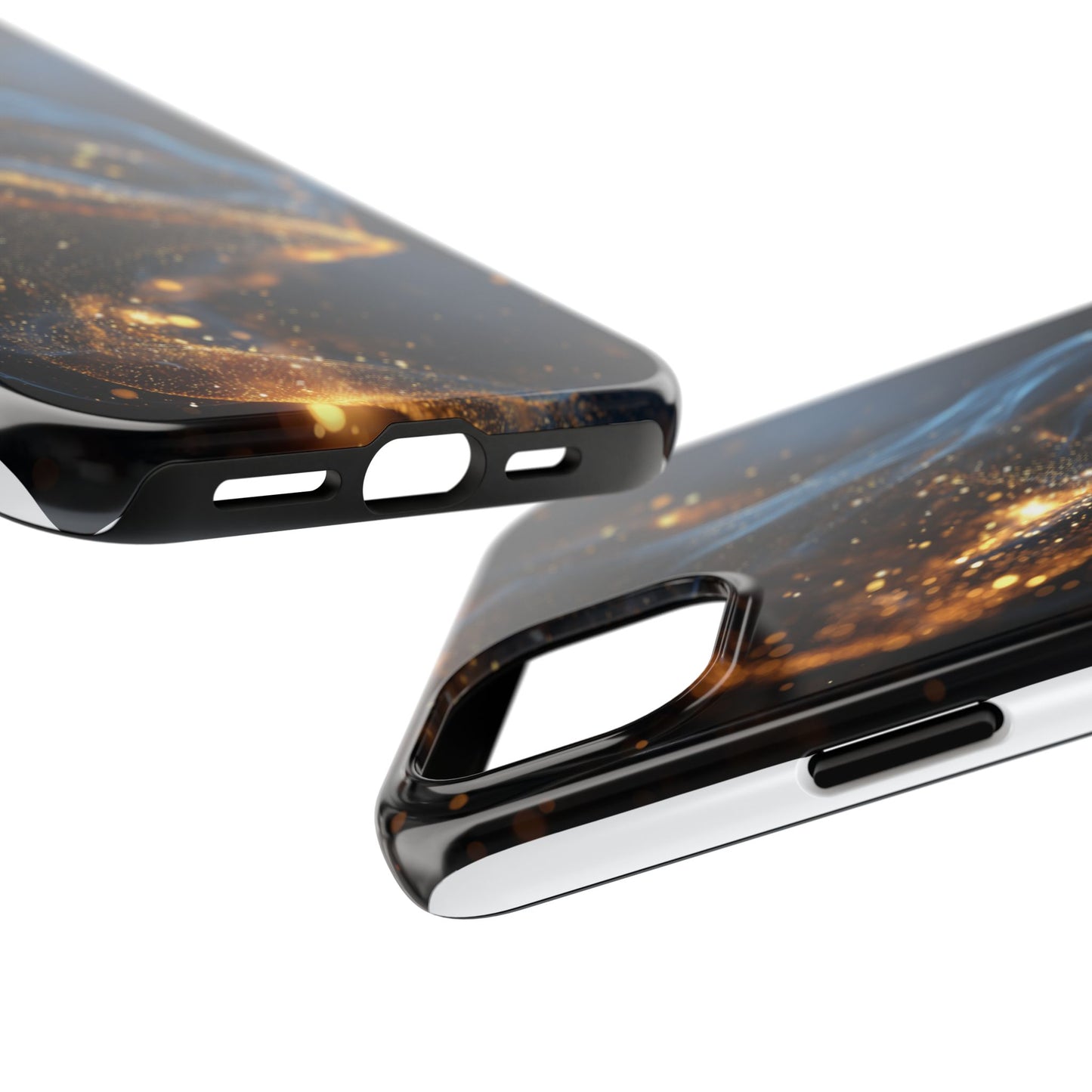 Elegant Gold Swirl Tough Phone Case – Durable & Stylish Protection for Your Device