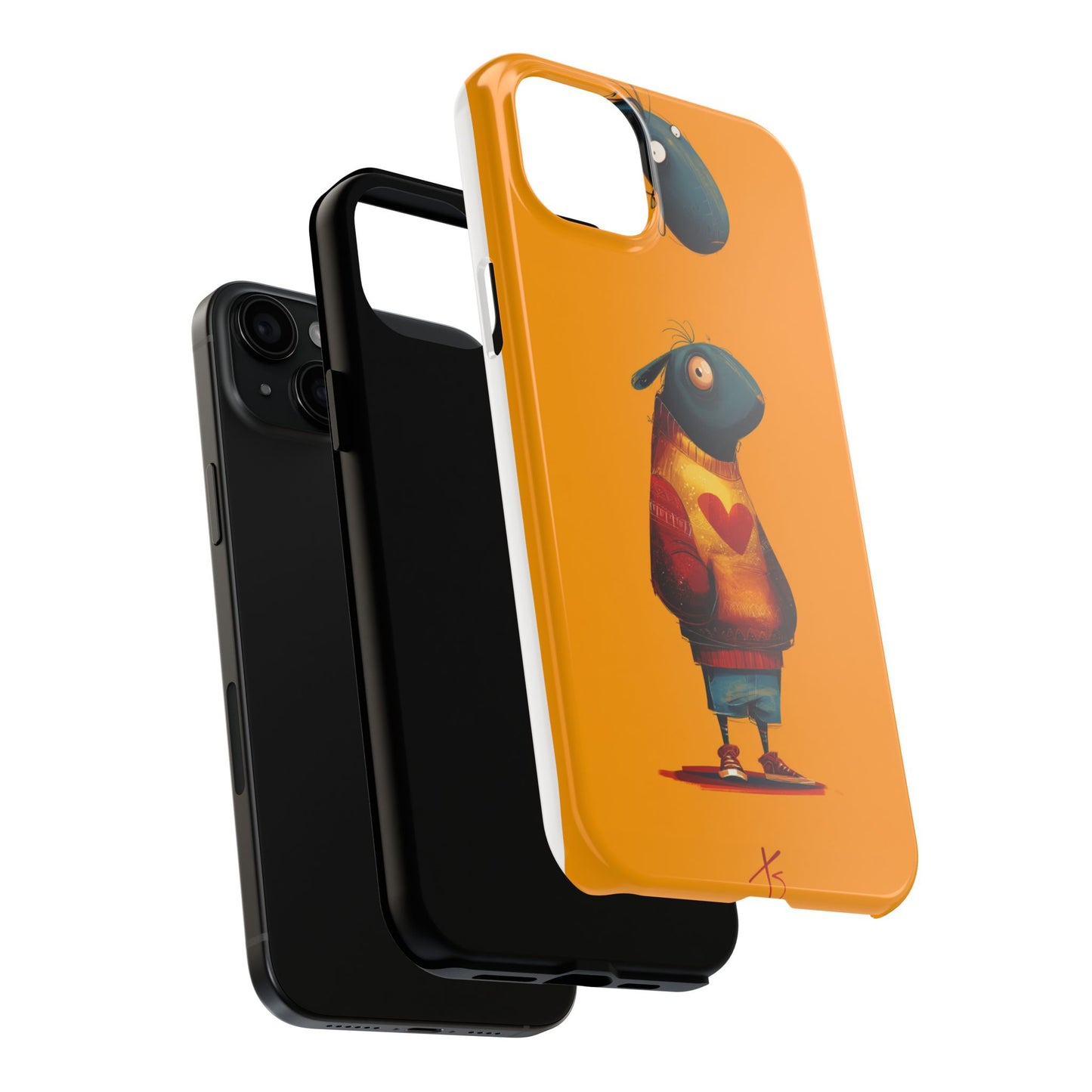 Cute Cartoon Tough Phone Case - Whimsical Sheep Design