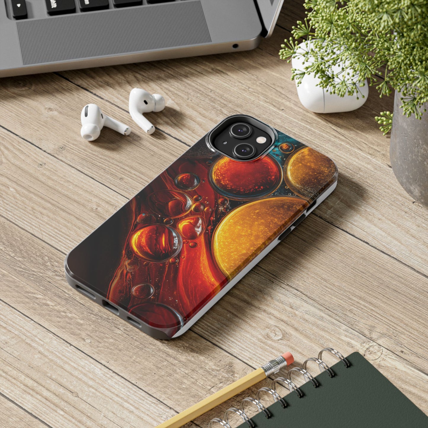 Vibrant Abstract Tough Phone Case - Protective Cover with Colorful Design