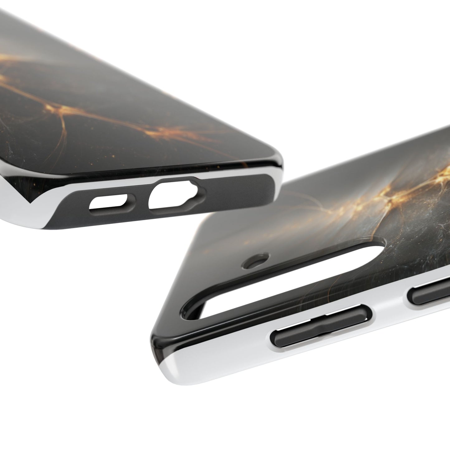Tough Phone Case - Elegant Gold Fractal Design for Tech Lovers
