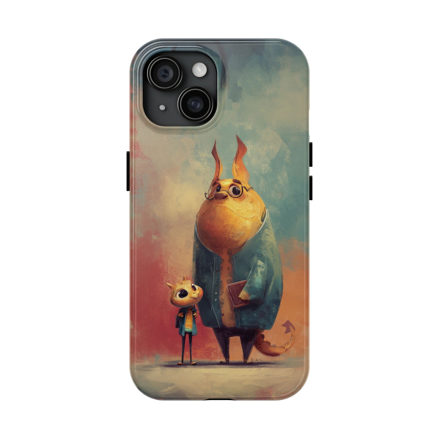 Animal Art Tough Phone Cases, Cute Character Phone Protector, Unique Cartoon Phone Cover, Fun Gift for Kids, Birthday or Holiday Present