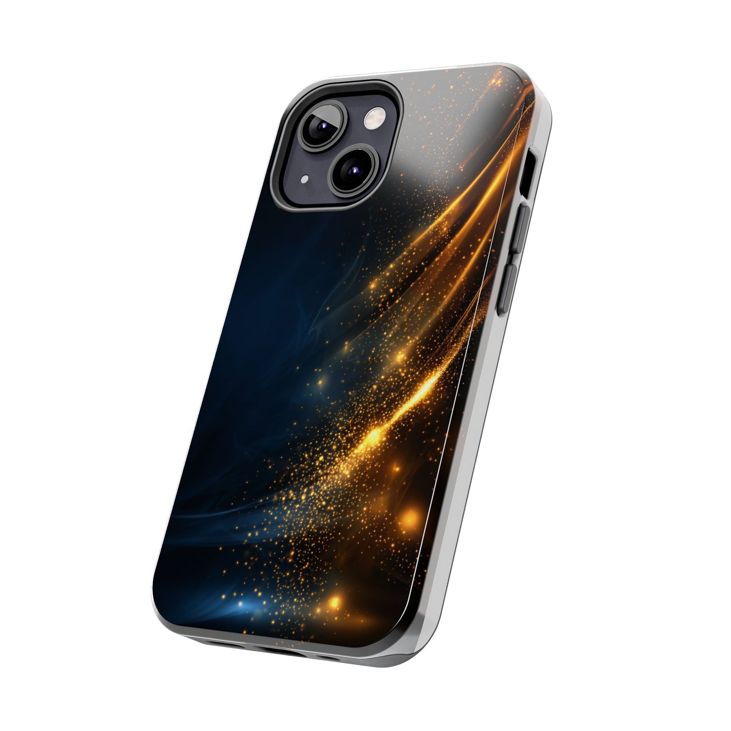 Galaxy Glitter Tough Phone Case - Shockproof Protection for iPhone