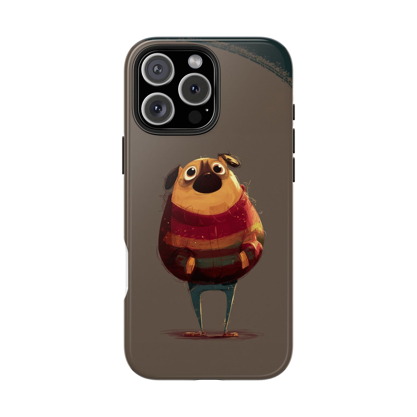 Cute Pug Tough Phone Case - Durable & Stylish Protection for Pet Lovers