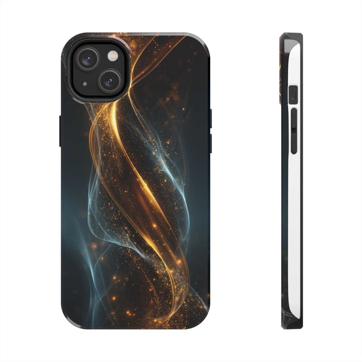 Stylish Tough Phone Case with Elegant Swirl Design