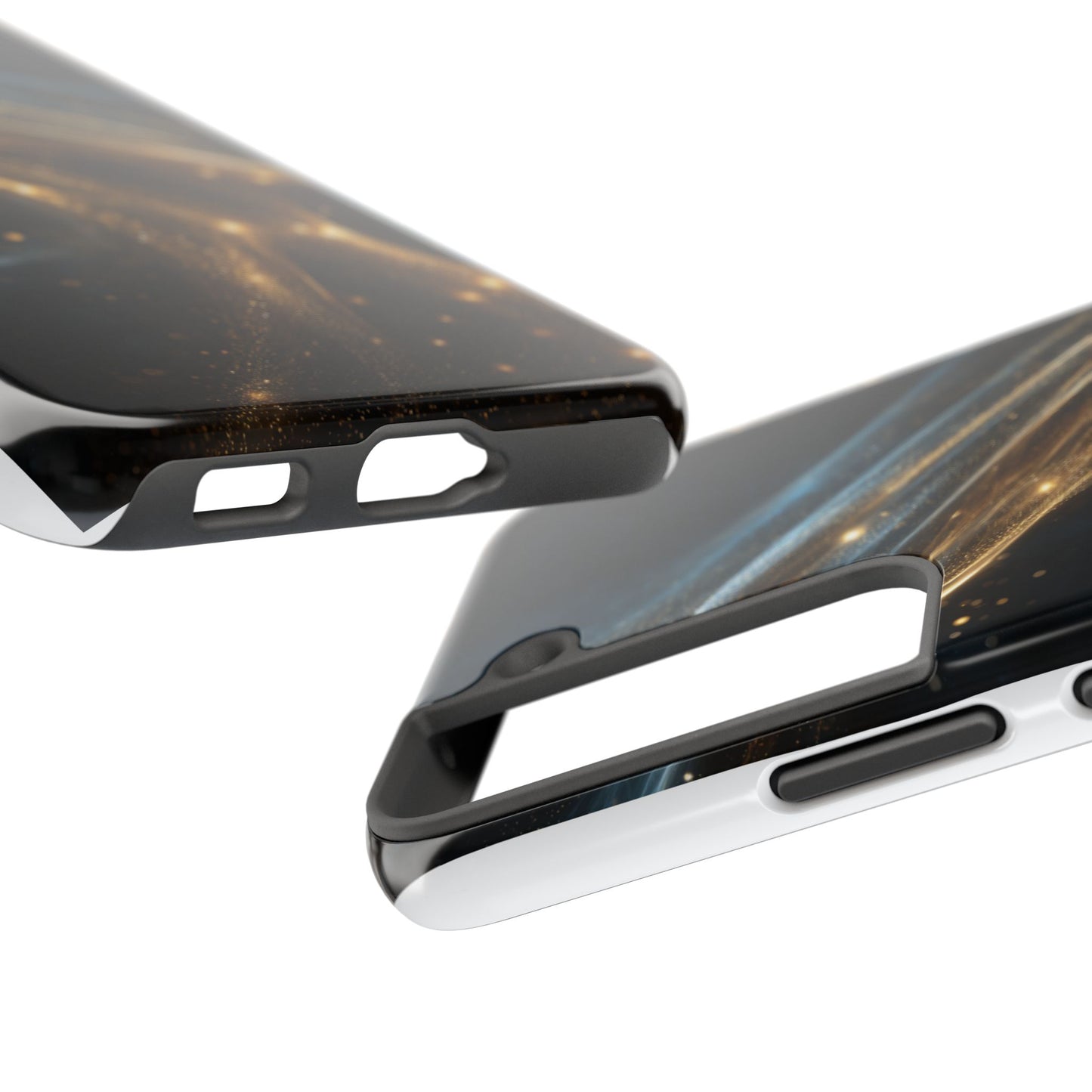 Stunning Gold Swirl Tough Phone Case - Stylish Protection with Elegance