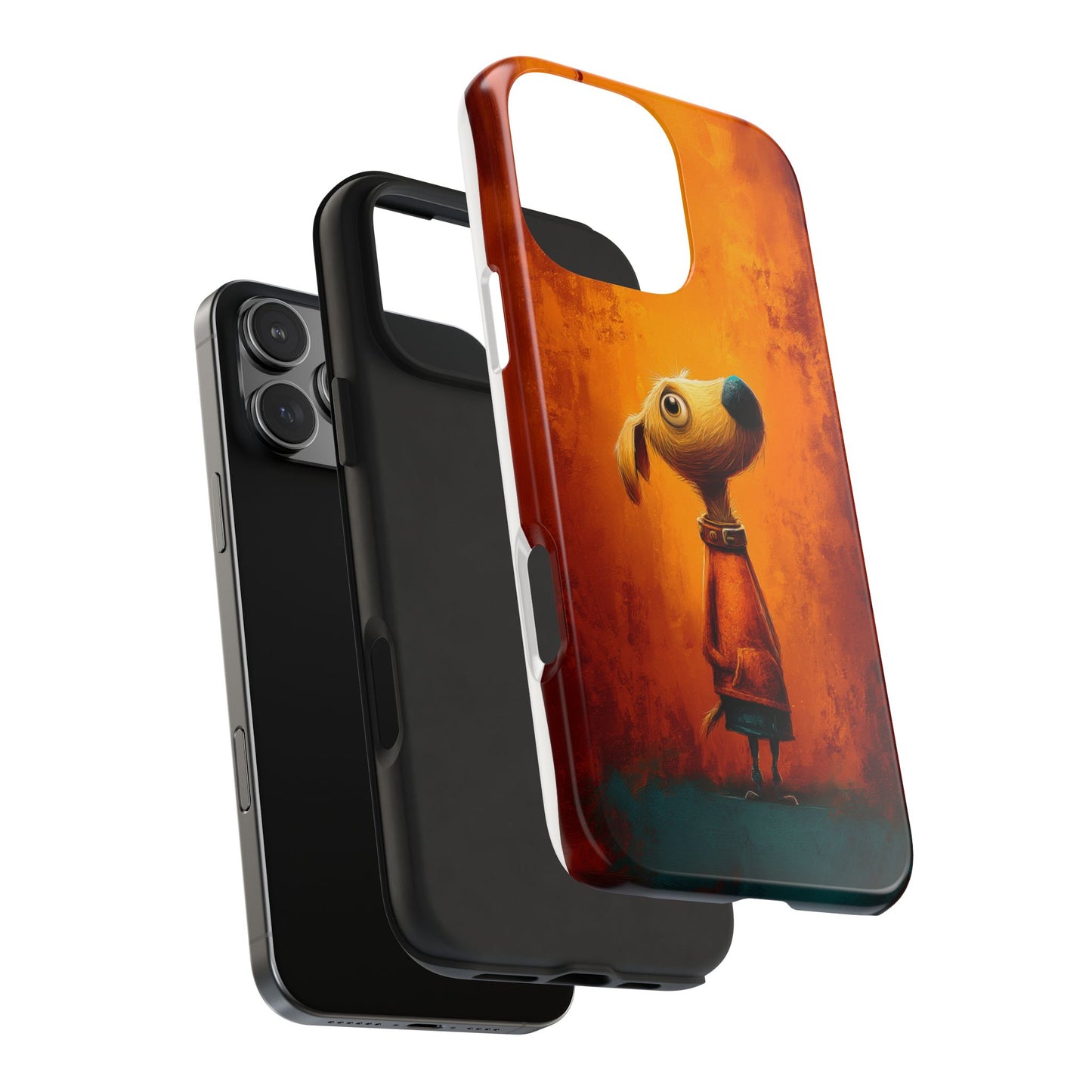 Whimsical Dog Art Tough Phone Case - Durable & Stylish Pet Lover Accessory